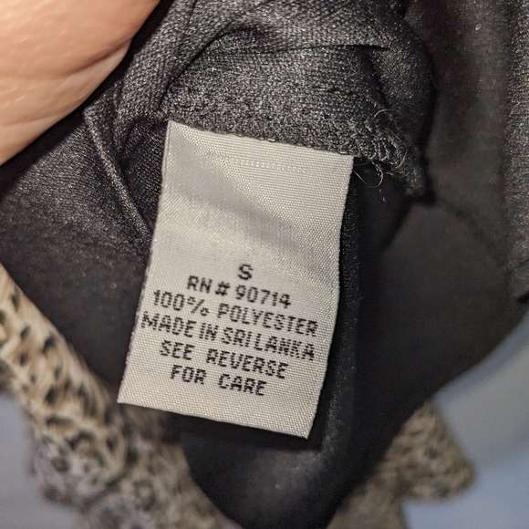 MSK Fluttery Ruffled Leopard Cheetah Maxi Skirt Size Small - Picture 7 of 8